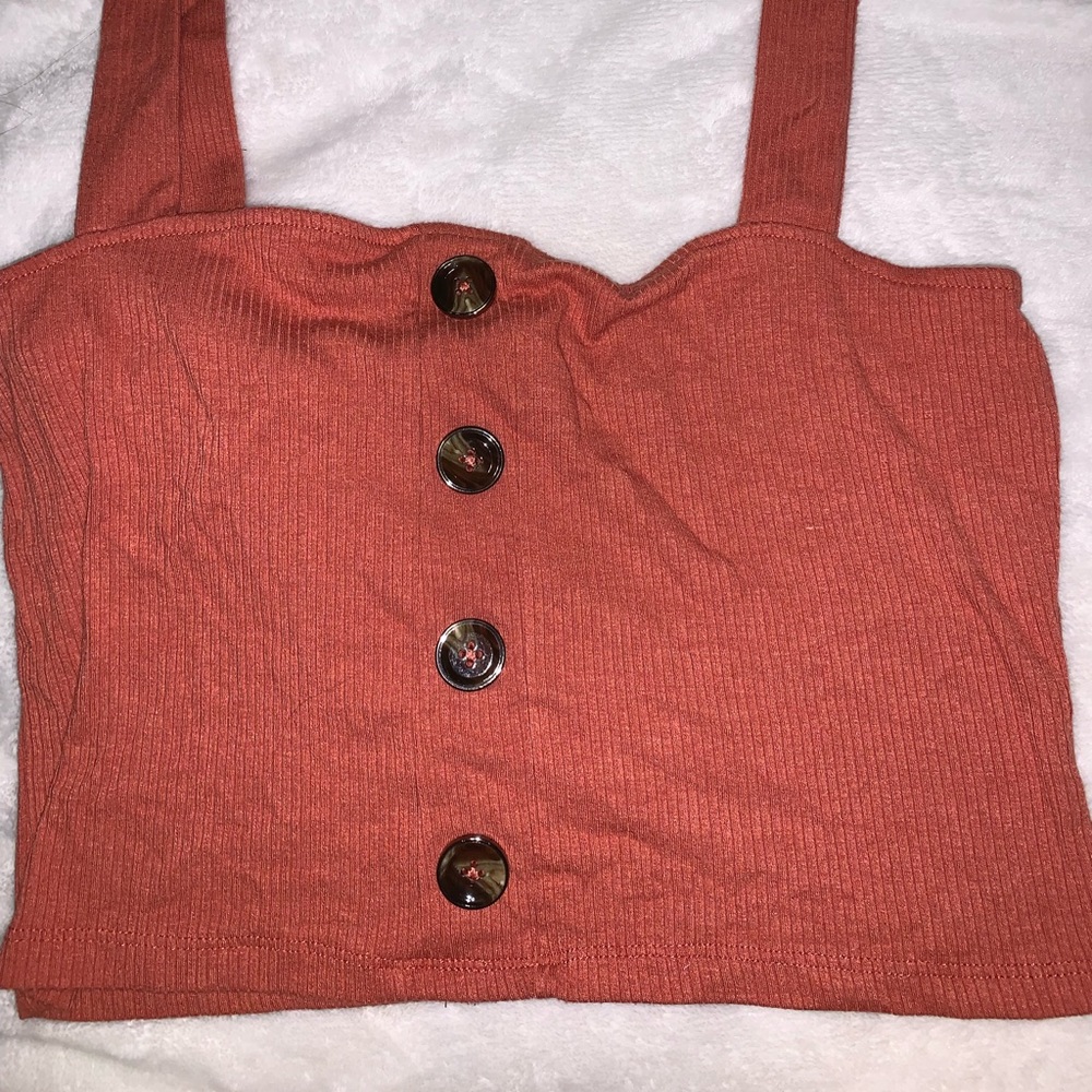 orange crop tank top